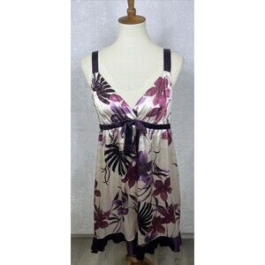 Gilligan & O'Malley Sleepwear PJ Intimates Floral Purple Cream Size Medium